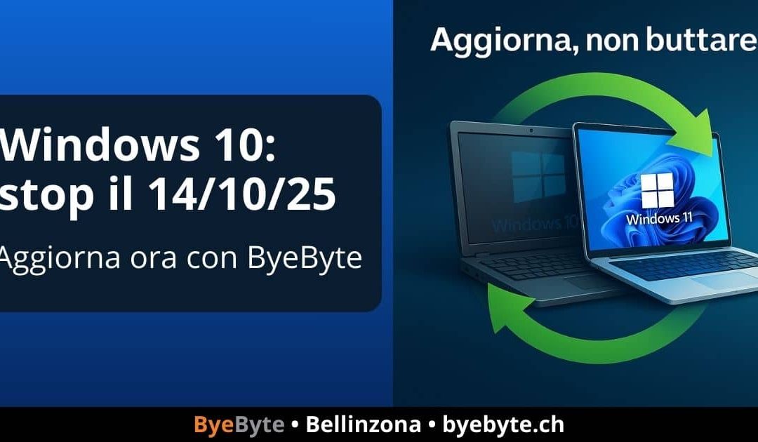 Windows 10: fine supporto il 14 ottobre. Cosa fare subito